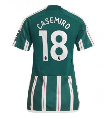 Manchester United Casemiro #18 Koszulka Wyjazdowych Kobiety 2023-24 Krótki Rękaw